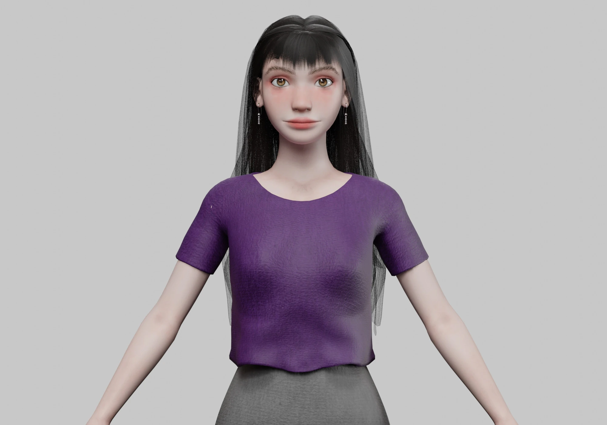 Sweet standard woman V30084 3D Model .c4d .max .obj .3ds .fbx .stl .blend