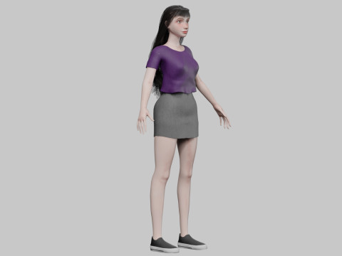 Sweet standard woman V30084 Model 3D