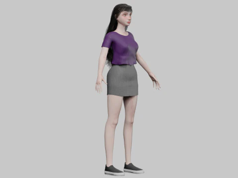 Sweet standard woman V30084 3D Model