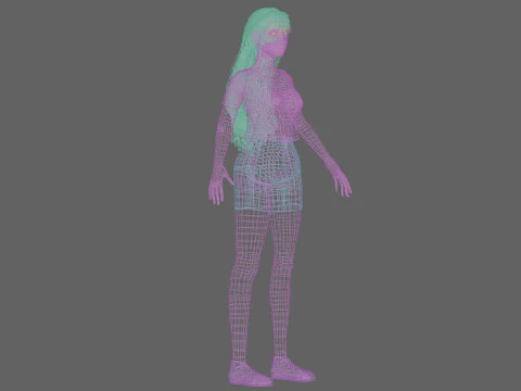 Sweet standard woman V30084 3D Model