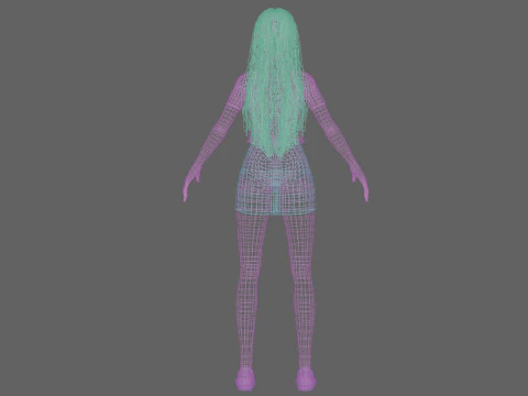 Sweet standard woman V30084 3D Model