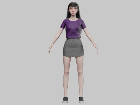 Sweet standard woman V30084 Model 3D