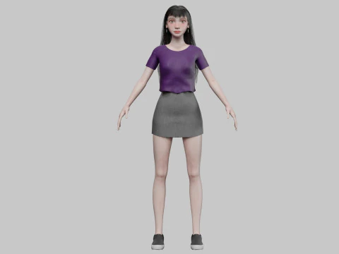 Sweet standard woman V30084 3D Model