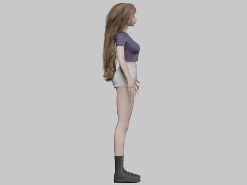 Teen cute woman V38345 3D Model