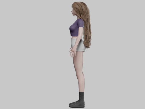 Teen cute woman V38345 Model 3D
