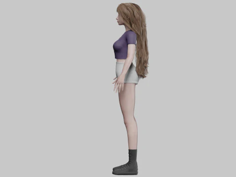 Teen cute woman V38345 3D Model