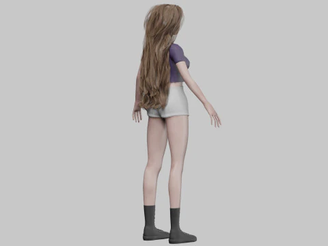 Teen cute woman V38345 3D Model