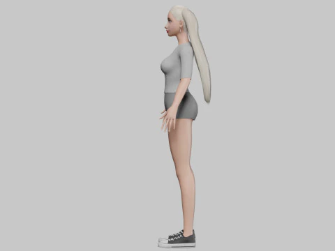 Teen pretty woman V22172 3D Model