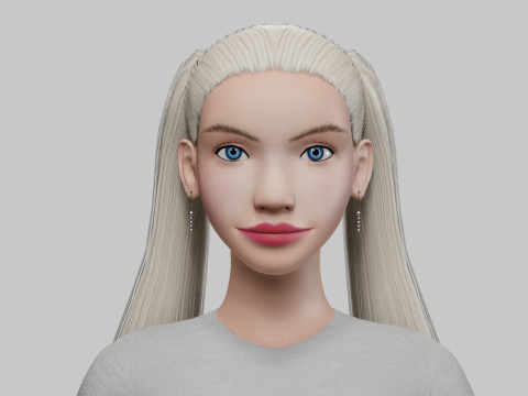 Teen pretty woman V22172 3D 모델