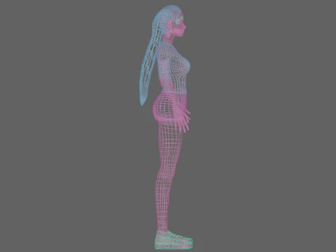 Teen pretty woman V22172 3D Model