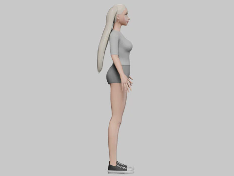 Teen pretty woman V22172 3D Model