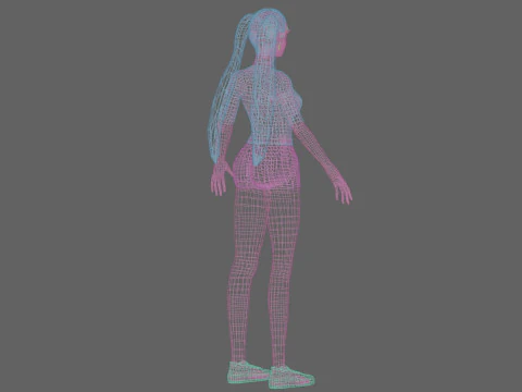 Teen pretty woman V22172 3D Model