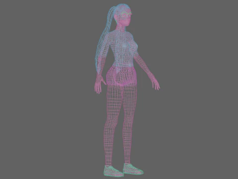 Teen pretty woman V22172 3D Model
