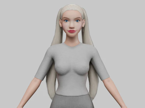 Mujer bonita adolescente V22172 Modelo 3D