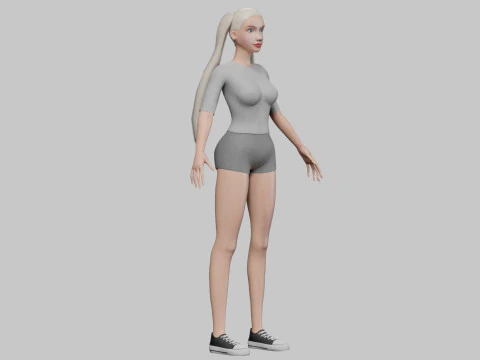 Teen pretty woman V22172 3D Model