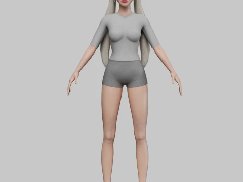 Teen pretty woman V22172 3D Model