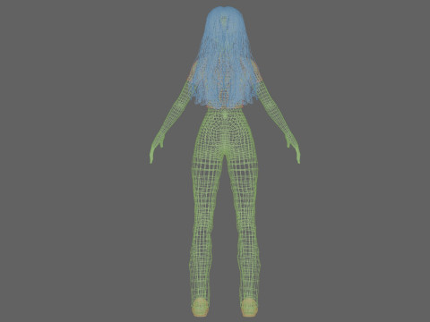 Young classic woman V31760 Model 3D