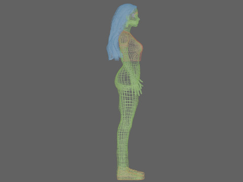 Young classic woman V31760 Model 3D