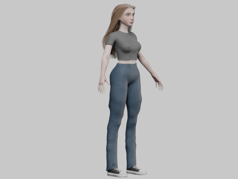 Young classic woman V31760 Model 3D