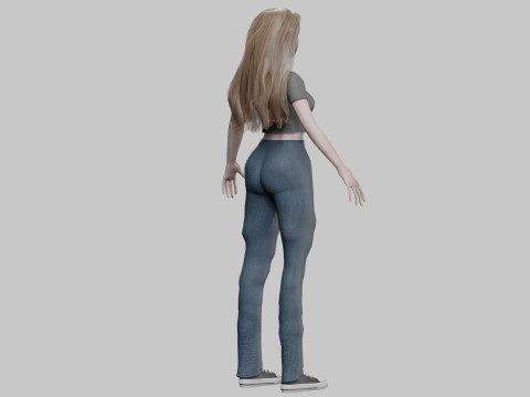 Young classic woman V31760 Model 3D