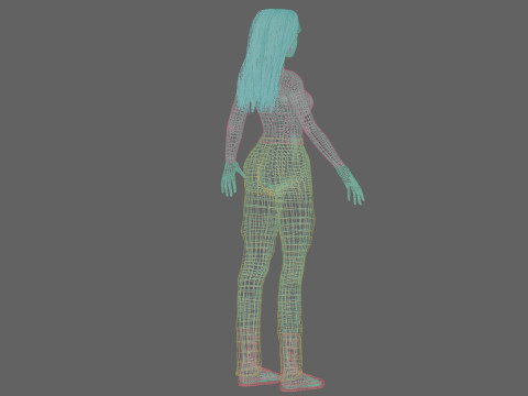 Young cute woman V37787 Modelo 3D
