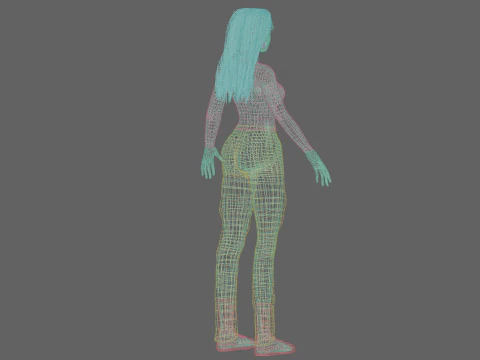 Young cute woman V37787 3D Model