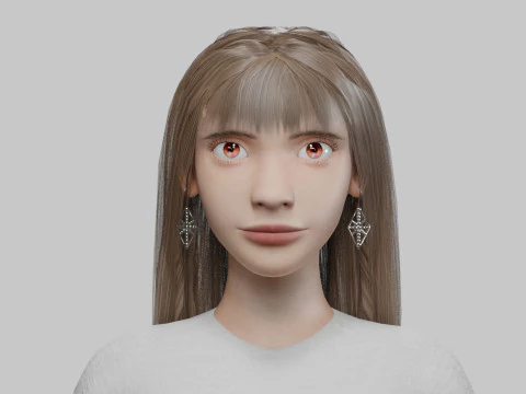 Young cute woman V37787 3D Model