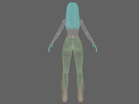 Young cute woman V37787 Modelo 3D