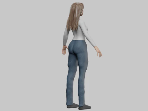 Young cute woman V37787 3D Model