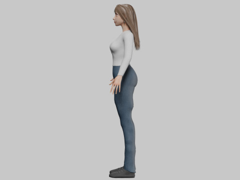 Young cute woman V37787 Modelo 3D