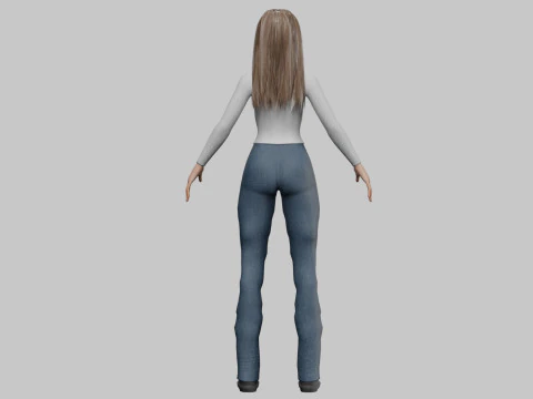 Young cute woman V37787 3D Model