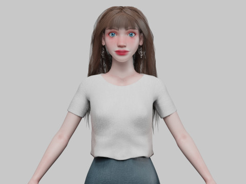 Young pretty woman V36783 3D Model