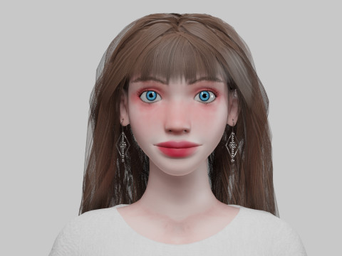 Young pretty woman V36783 3D मॉडल