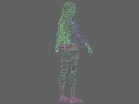 Basic cute woman V31613 3D Модель