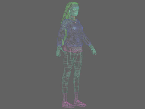 Basic cute woman V31613 3D Модель