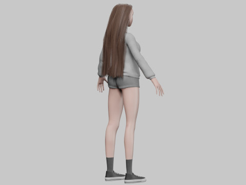 Basic cute woman V31613 3D Модель
