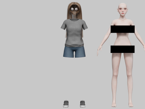 Basic pretty woman V32040 Modello 3D