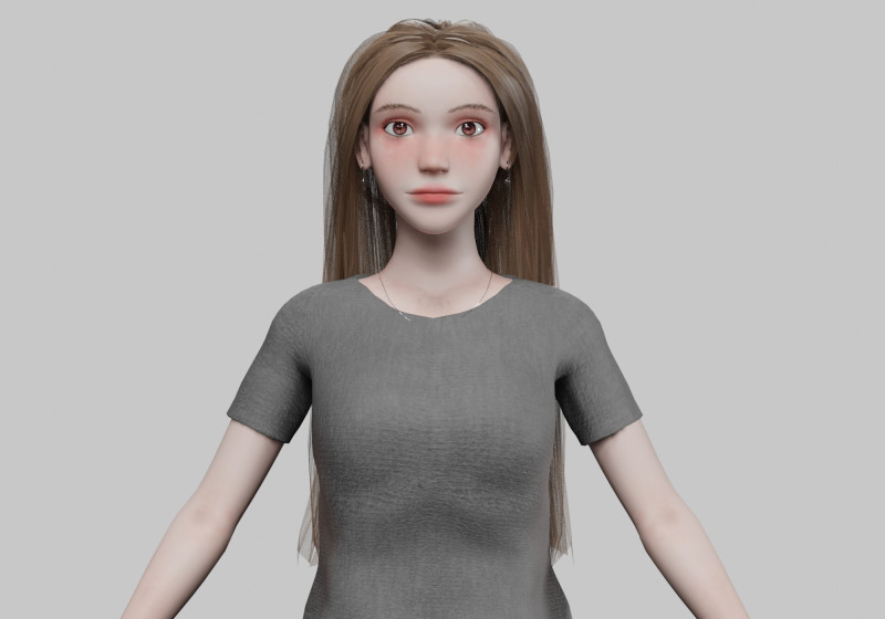 Basic pretty woman V32040 Modello 3D .c4d .max .obj .3ds .fbx .stl .blend