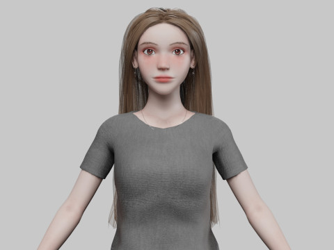 Basic pretty woman V32040 3D Model