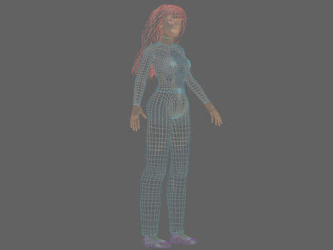 Basic sweet woman V33002 Modèle 3D