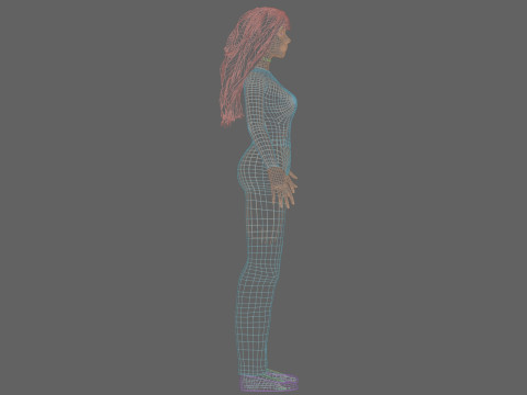 Basic sweet woman V33002 Modèle 3D