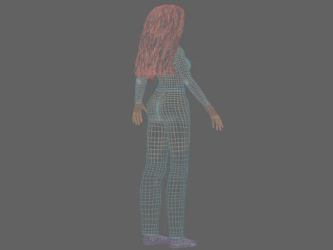 Basic sweet woman V33002 3D Model