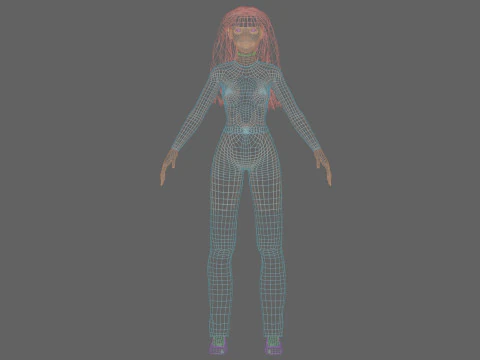 Basic sweet woman V33002 3D Model