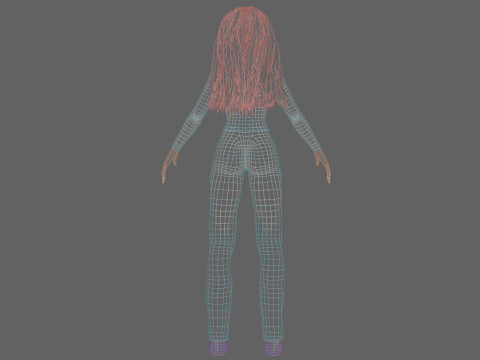 Basic sweet woman V33002 Modèle 3D