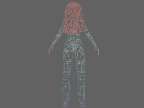 Basic sweet woman V33002 3D Model