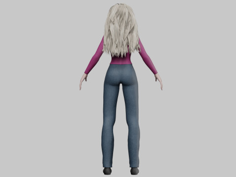 Basic sweet woman V33002 Modèle 3D