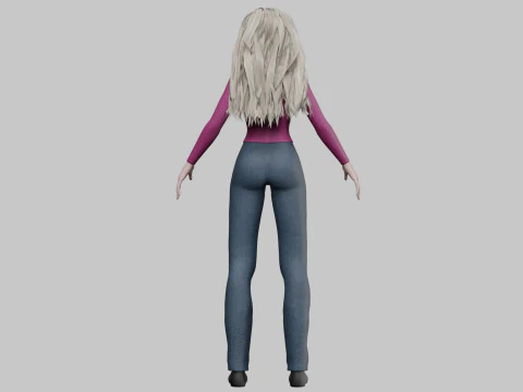 Basic sweet woman V33002 3D Model