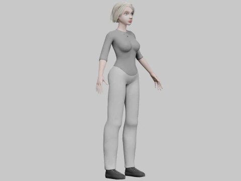 Basic young woman V34579 3D Model