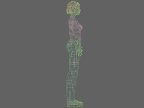 Basic young woman V34579 3D Model