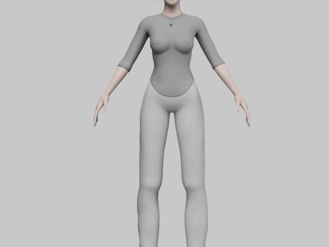 Basic young woman V34579 3D मॉडल